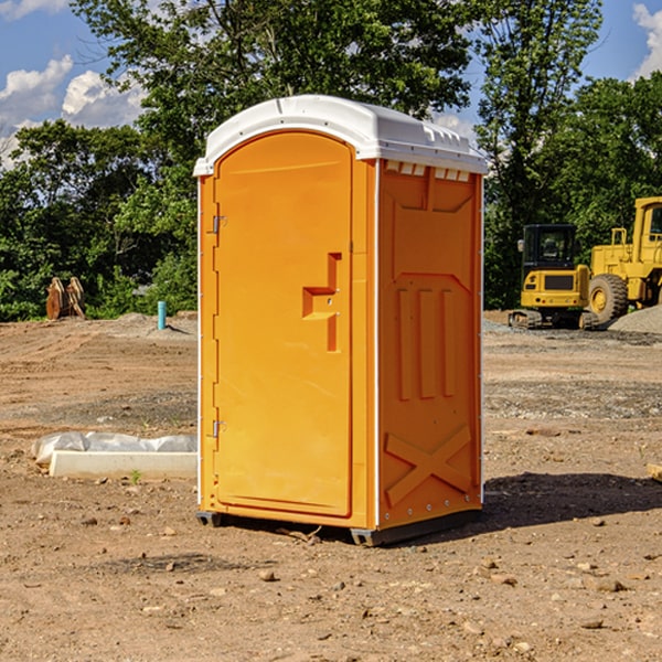 how often are the porta potties cleaned and serviced during a rental period in Williamsburg CO